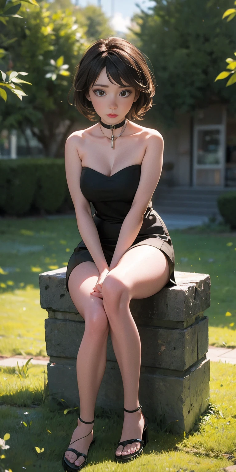 25-year-old Caucasian woman、dark blonde、blue eyes、long hair、setting hair、Her hair is loosely braided and falls over her shoulders.、(An expression of ecstasy:1.2)、accessories on the wrist、Slender but well-proportioned muscular body、big chest、be tall、wearing sandals、I'm shopping at a nearby supermarket.、Pushing cart、no panty no bra、 (nude:1.2)