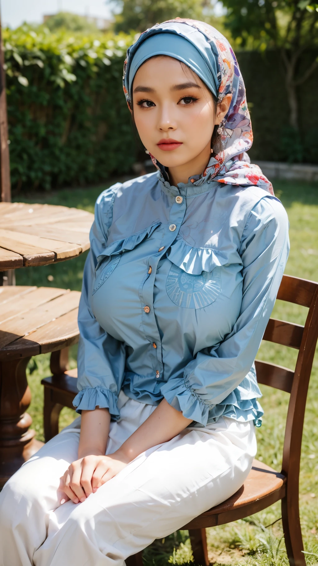 Girl 02, Shooting with Nikon Z7 II mirrorless camera,120mm F/4 Wide angle
Girl 02, 1girl in, Solo, Long hair, Looking at Viewer, Black hair, Long sleeves, braid
Wearing a white dress、Woman wearing black braid with blue and red pattern on neck, Chen Lu, art nouveau fashion embroidered, Portrait of character, Delaying Americanism、Holding an old map in one hand、
Woman wearing black top and red scarf with red and white design around neck, Chen Ji, art nouveau fashion embroidered, Silkscreen, Shippo Doctrine
Highest quality, masutepiece, ultra-detailliert, Cowboy Shot, flowing, 3DMM, ink sketch, color ink, Ink Rendering, Octane Render, pastels, rice paper, 1girl in, Beautiful detailed eyes, (alternate hairstyle), ultra-detailed hair, Graceful, (Charming), (Delicate), Pretty, Cute, Lace dress, The text in the center of the frame, Rhythm, Fantasy, Looking at Viewer,big breast hijab