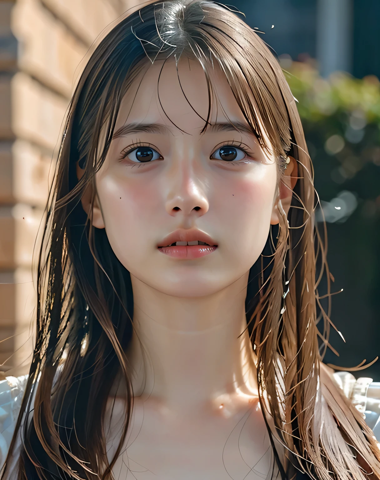 {Best Quality}, {{Face Focus:: }},{{Moon face:1.3}},{Thin jaw} ,,{{}},,Soft light, ultra high resolution, ( photorealistic:1.4), RAW Photos, { 1 Japanese girl:, Alone},{{{From the shoulders portrait:1.6}}、{{ Face Focus }}, {naked},{ nude},{ nakedの ,cute, {{(pupil,Shine in your eyes:1.6 )}},{{ Double eyelids on both eyes }},{{ long eyelashes:1.6}}},{{ details}}, (Small breasts),( high resolution details of human skin textures), {{(long Straight hair:1.6)}}