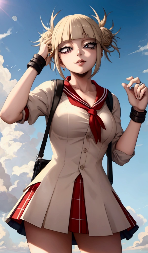 Personagem de anime Himiko Toga (My Hero Academia)
Sexy, provocativa. 
Fundo simples.
Corpo inteiro.
Anime style 32K, HDR, UHD, intricate detail, extremely intricate detail, hyperrealistic, extremely realistic, high quality, vivid color, extremely detailed,
Ultra realista, extremamente realista, cinematic effect.