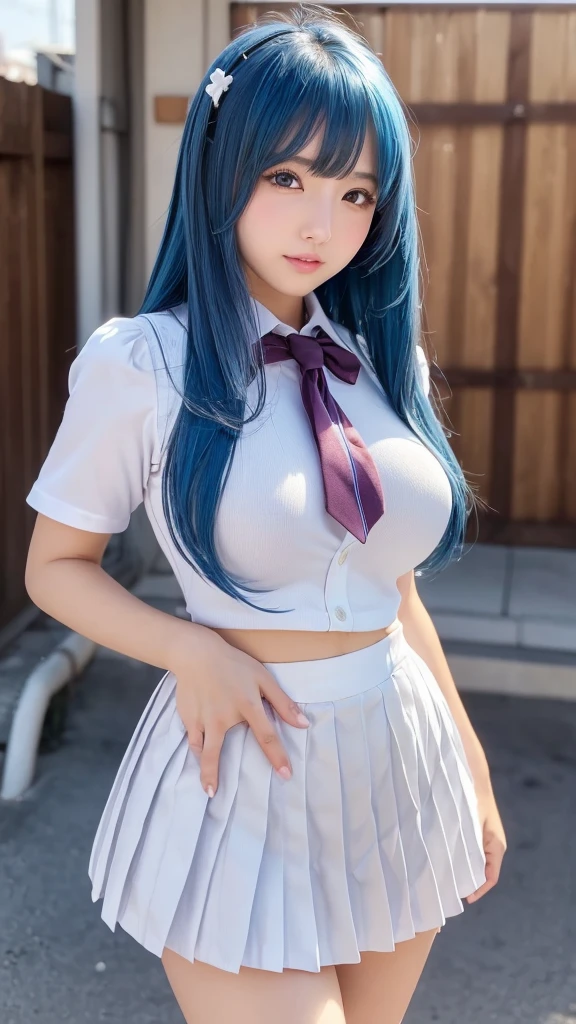 picking up on lap,mini white skirt swinging up, 40k, photography, masterpiece, best quality, dark grey background, sfw, (1girl blue eyes rainbow hair), big ass full breasts until waiting wearing, (mini sexy swinging skirt round: 1.3), (white plunging open shirt: 1.3),old man leaning against the back picking her up,varied poses.