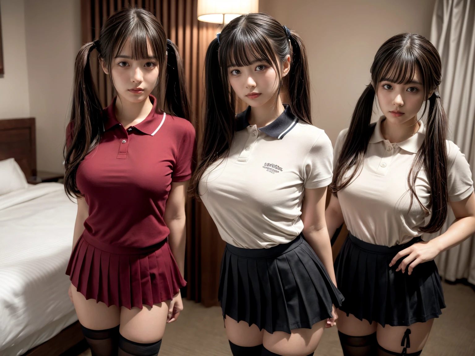 schoolgirls,校服,Exposed panties,pure white panties,The bra is exposed,Bras can be seen,Face the screen,Blushing,blacksilk,Leg to knee,