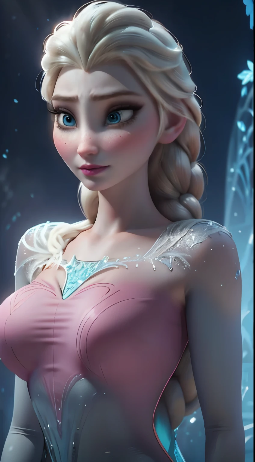 Elsa frozen is very hot. busty. cutout. production