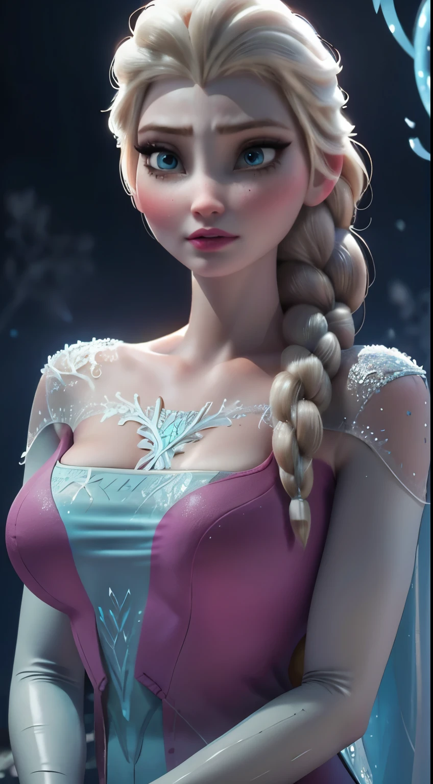 Elsa frozen is very hot. busty. cutout. production