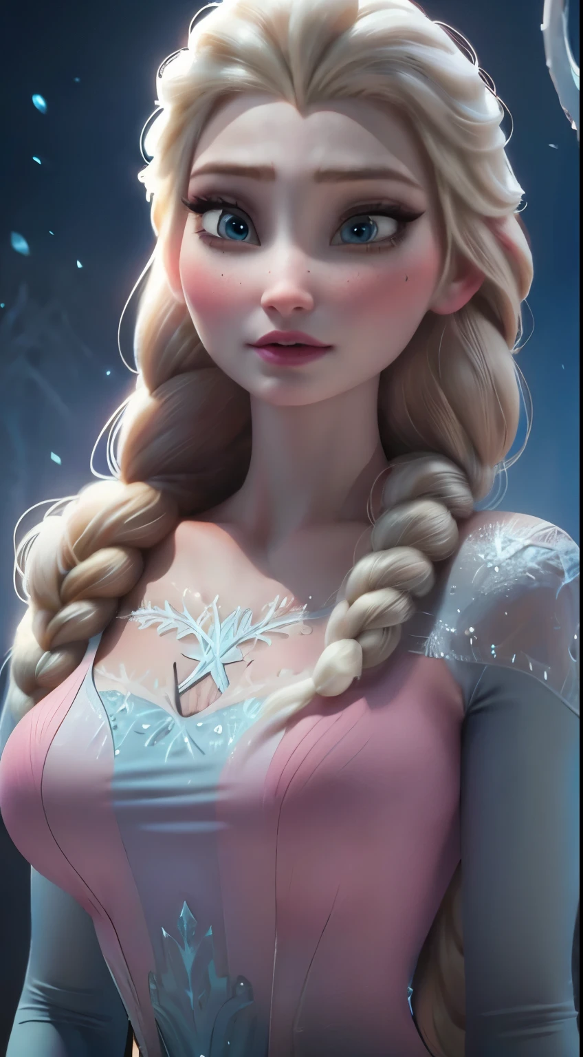 Elsa frozen is very hot. busty. cutout. production