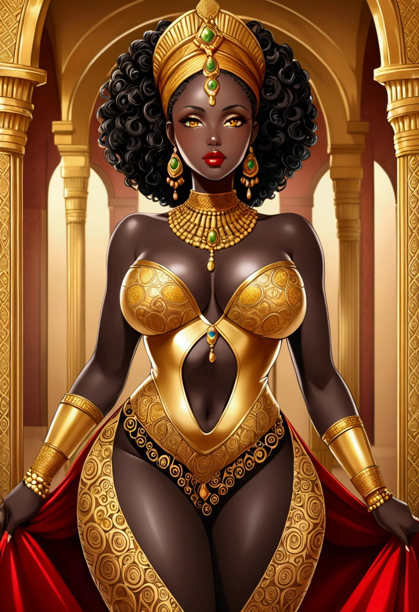 Dark woman. golden eyes