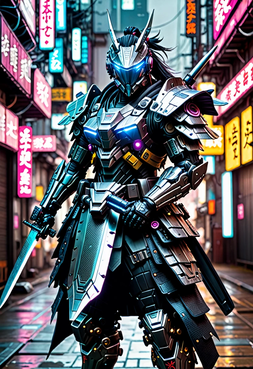  cyberpunk, Cyber Samurai Armor,knife