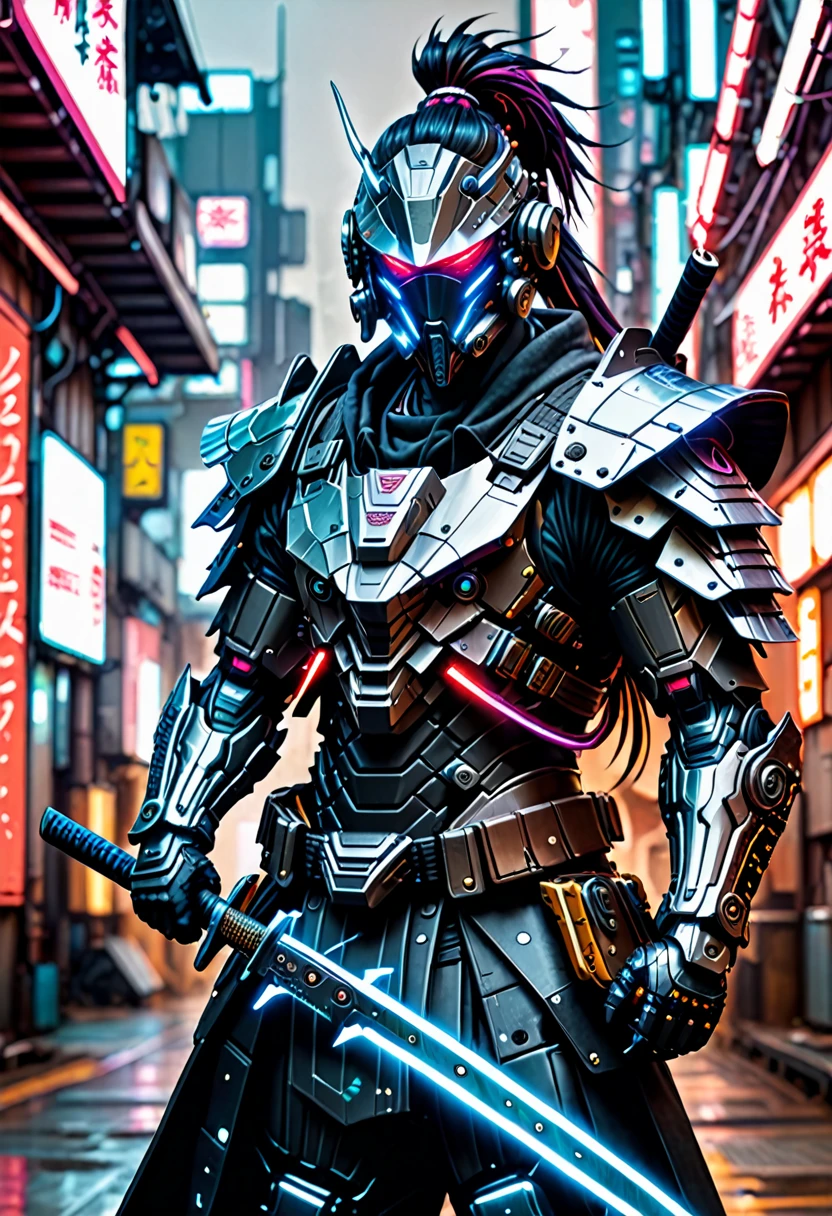  cyberpunk, Cyber Samurai Armor,knife