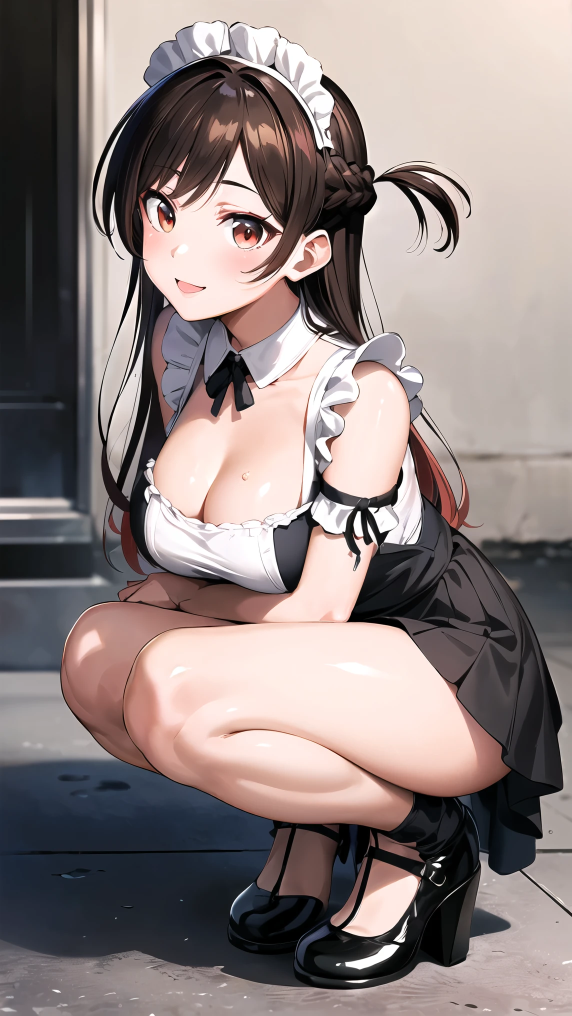 (Highest quality)), ((masterpiece)), (detailed), One Woman，16 year old pretty woman，Very sexy，Baby Face，young woman，Breast size is good，
Beautiful woman，Beautiful Face，Big eyes，Beautiful Eyes，Beautiful double eyelids，Beautiful teeth alignment，Beautiful body lines，Slender body，Beautiful Hands，Beautiful feet，Long hands，Long legs，Long and supple hair，Shiny Hair，Black Hair，Full Body Shot，Embarrassed expression，blush，Crying face，Mouth half open，From below,Beautiful shoulders，Beautiful clavicle、Looking down on a woman，Woman on all fours，（Sweat），((Steam 1.4))，Embarrassed expression，blush，humiliation，((Tube top knit sweater 1.3))，Shoulder out，Beautiful shoulders，Beautiful clavicle，Not wearing a bra，(((Valley 1.7)))，mini skirt，White panties，