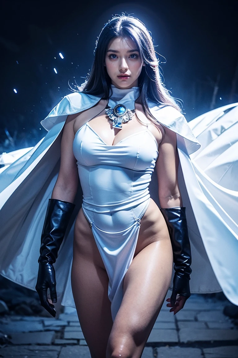  Great Quality , masterpiece, Best Quality, Super detailed, Super detailed,  ultra high resolution,  BEAUTIFUL GIRLS,  COMPLETE ANATOMY,  PERFECT BODY , Model,  Stylish Poses,  wears amazing white armor all over his body and a white cape, He has a crystal sword , walk, Medieval Road, (random color:1.4),
Long Hair, Various hairstyles,  blue eyes ,  glowing eyes,
 extremely detailed,