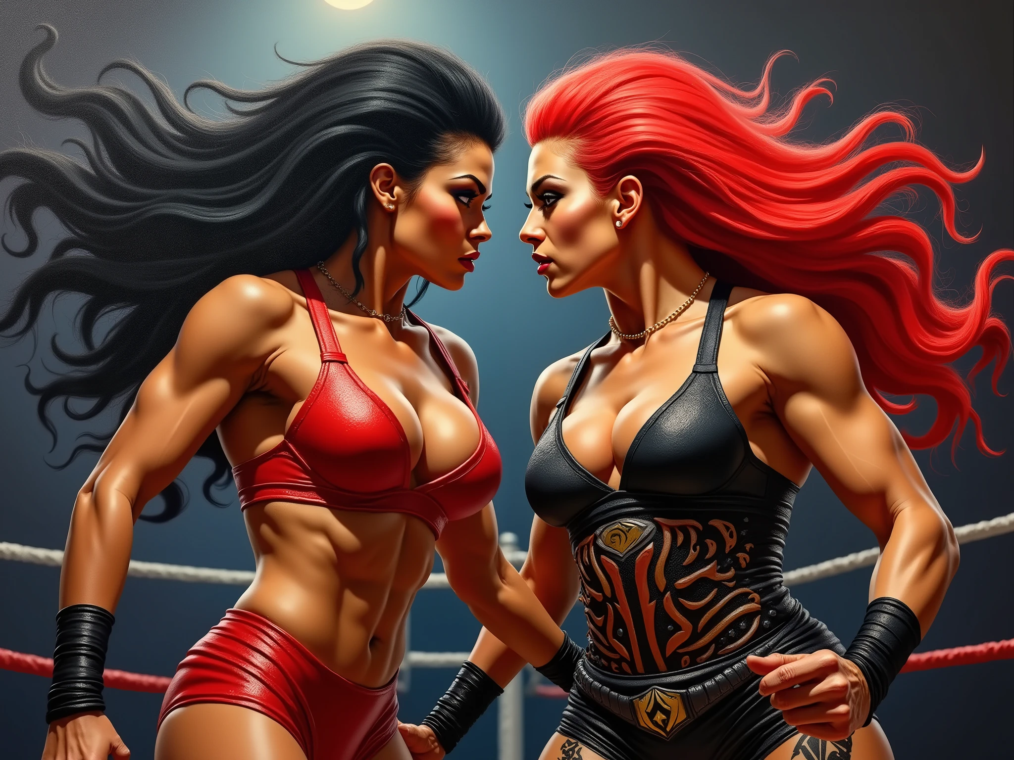 Battle in the octagon，Man vs woman