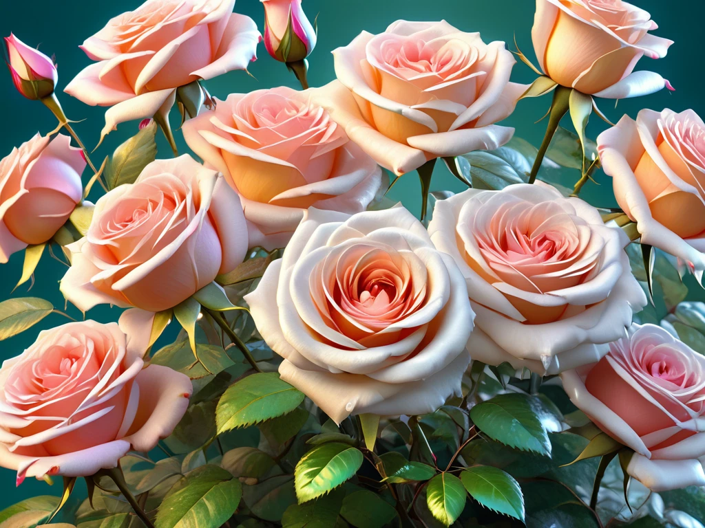 roses, beautiful, (masterpiece:1.2), best quality, high quality, Highres, (hyper detailed), 8K, 4K, amazingly absurd, extremely detailed CG, (illustration:0.8),