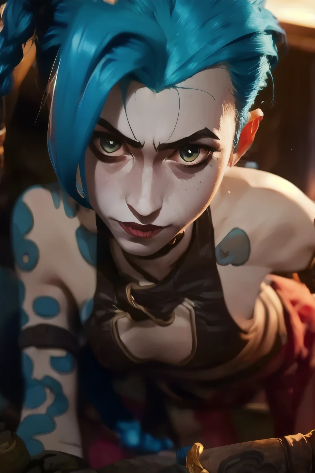 Jinx. Best quality, detailed, intricate, 4K.