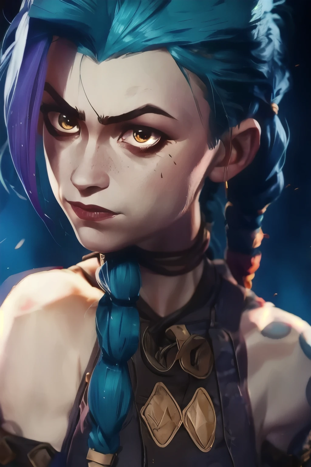 Jinx. Best quality, detailed, intricate, 4K.