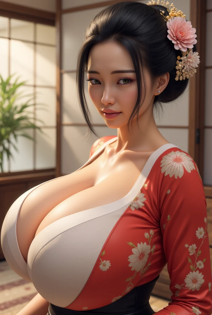 there is a woman wearing kimono dress posing for a picture, charming and sexy geisha, wearing kimono, wearing kimono, japanese goddess, elegant japanese woman, organic seductive geisha, wearing kimono, beautiful geisha, japanese model, Beautiful oriental woman, beautiful fox geisha, japanese woman, japanese, wearing silk robe