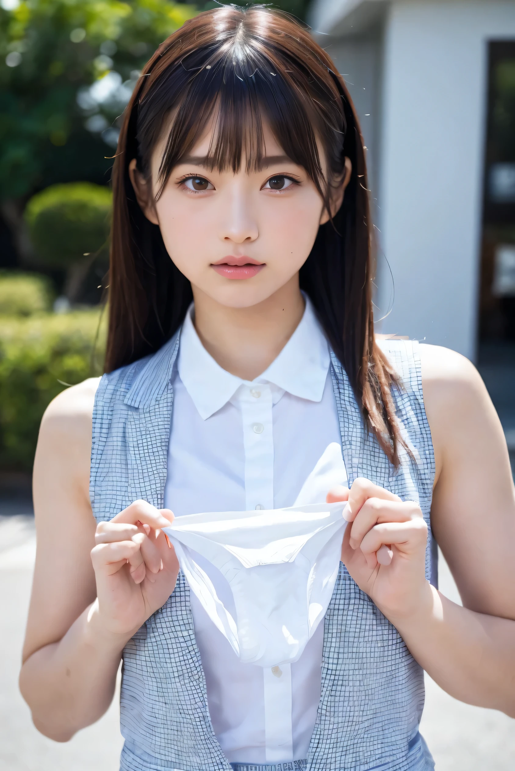(8k, RAW photo,Best Quality, high resolution:1.1), ( super real :1.4),(Realistic, Realistic:1.3),Japanese Beauty、Rhythmic Gymnastics Club、 rhythmic gymnastics uniform 、(( upper body:1.3)),Having panties