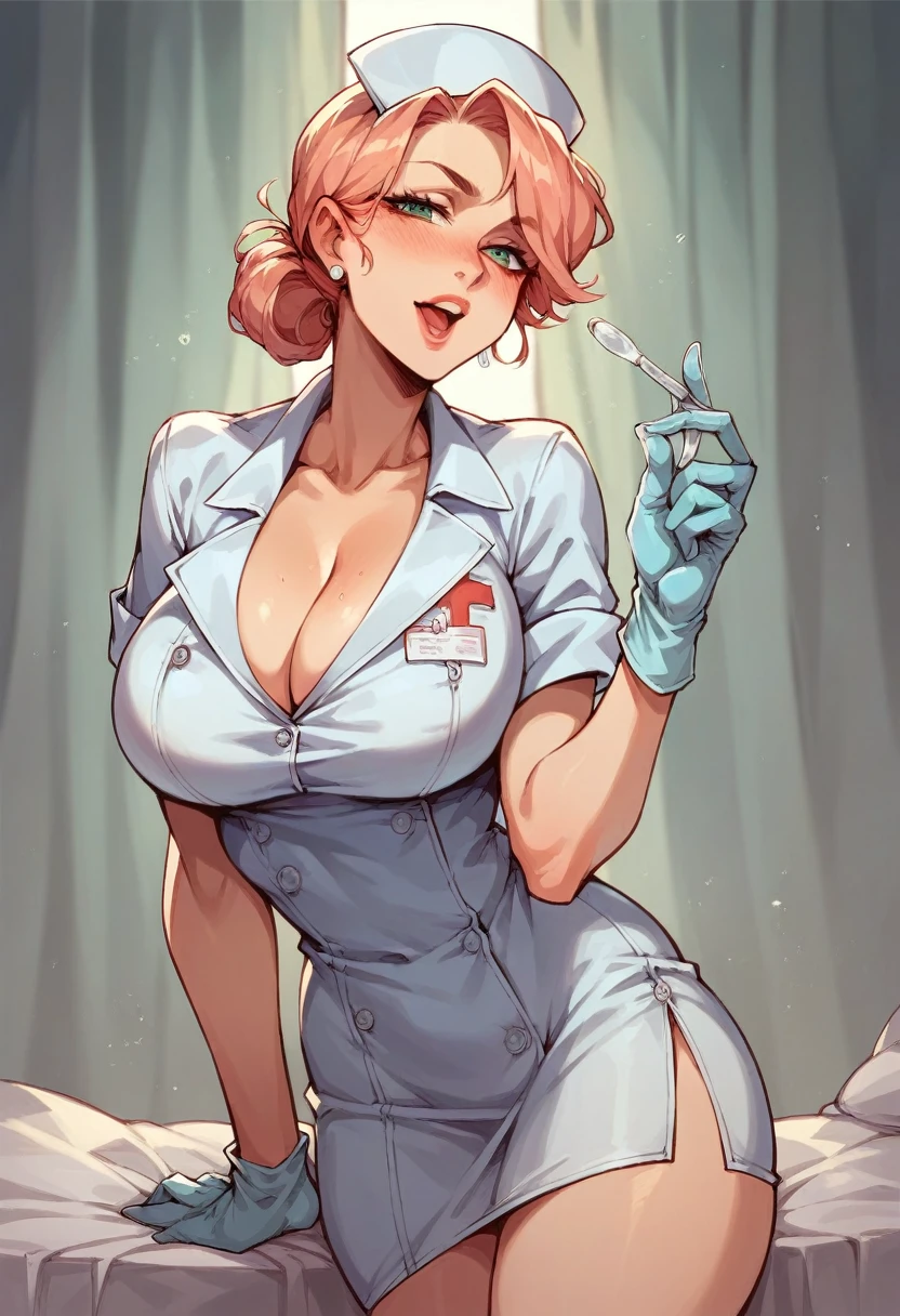 Sister wear nurse uniform 