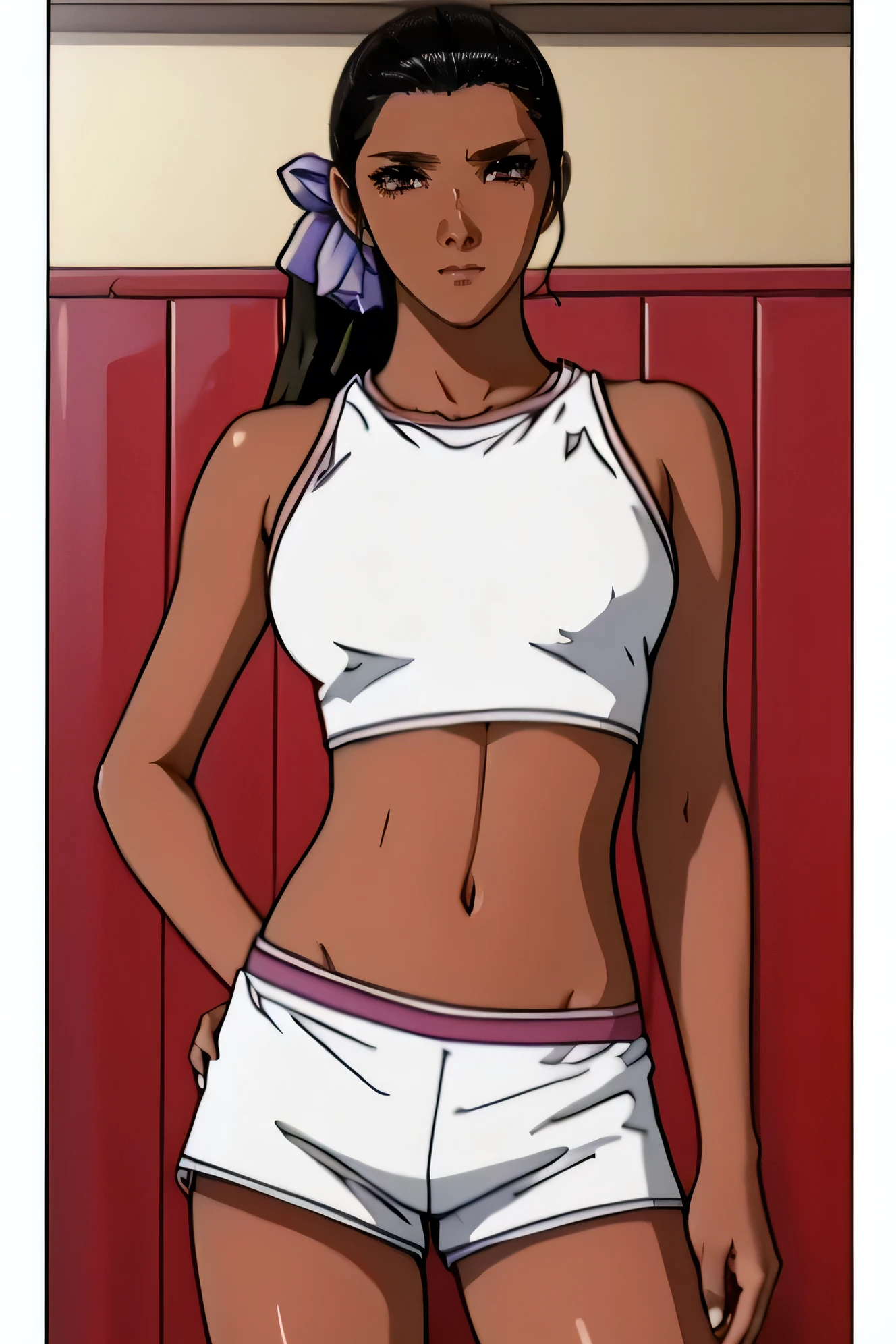 a woman with sexy body and outfit, walking in the sidewalk, (well draw eyes and eye pupil:1.2), EdobBoondocksArtStyle  <lora:EdobBoondocksArtStyle_v1.0:0.8>