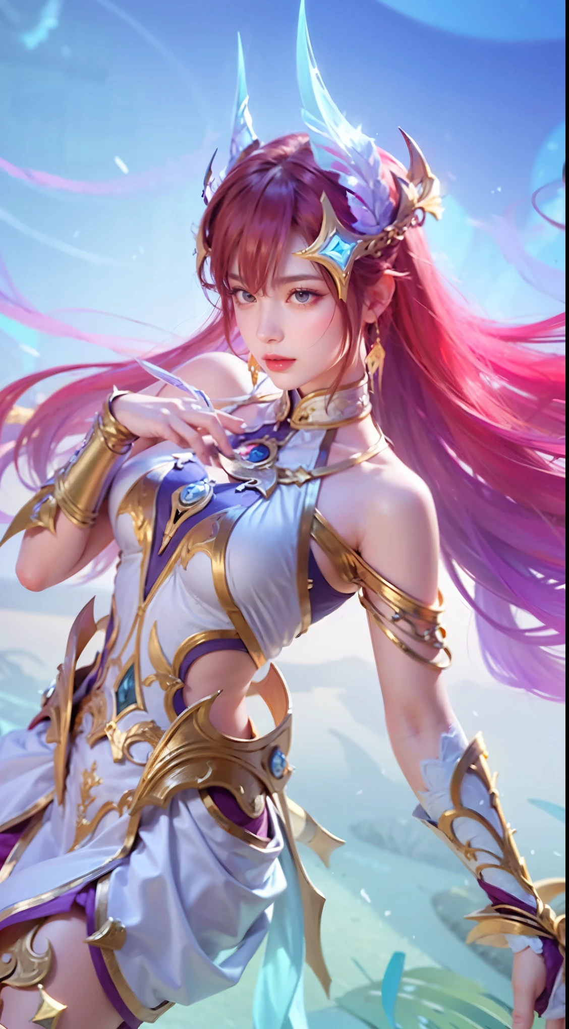 A goddess with ears and a large chest