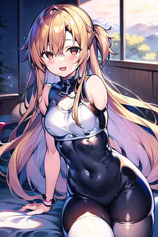 ((nsfw)),Beautiful illustrations、(masterpiece、Highest quality、8k ), (Beautiful details), Highly detailed face, Perfect lighting, Extremely detailed CG, (Perfect hands, Perfect Anatomy), One Girl, Cute Face、Middle school students、Sweep Tosho 、solo, (Spread your legs),Cute Face,smile,Tabletop, Very nice and beautiful,Highest quality, High resolution, , (on stage),(((Reverse Bunny Suit)))