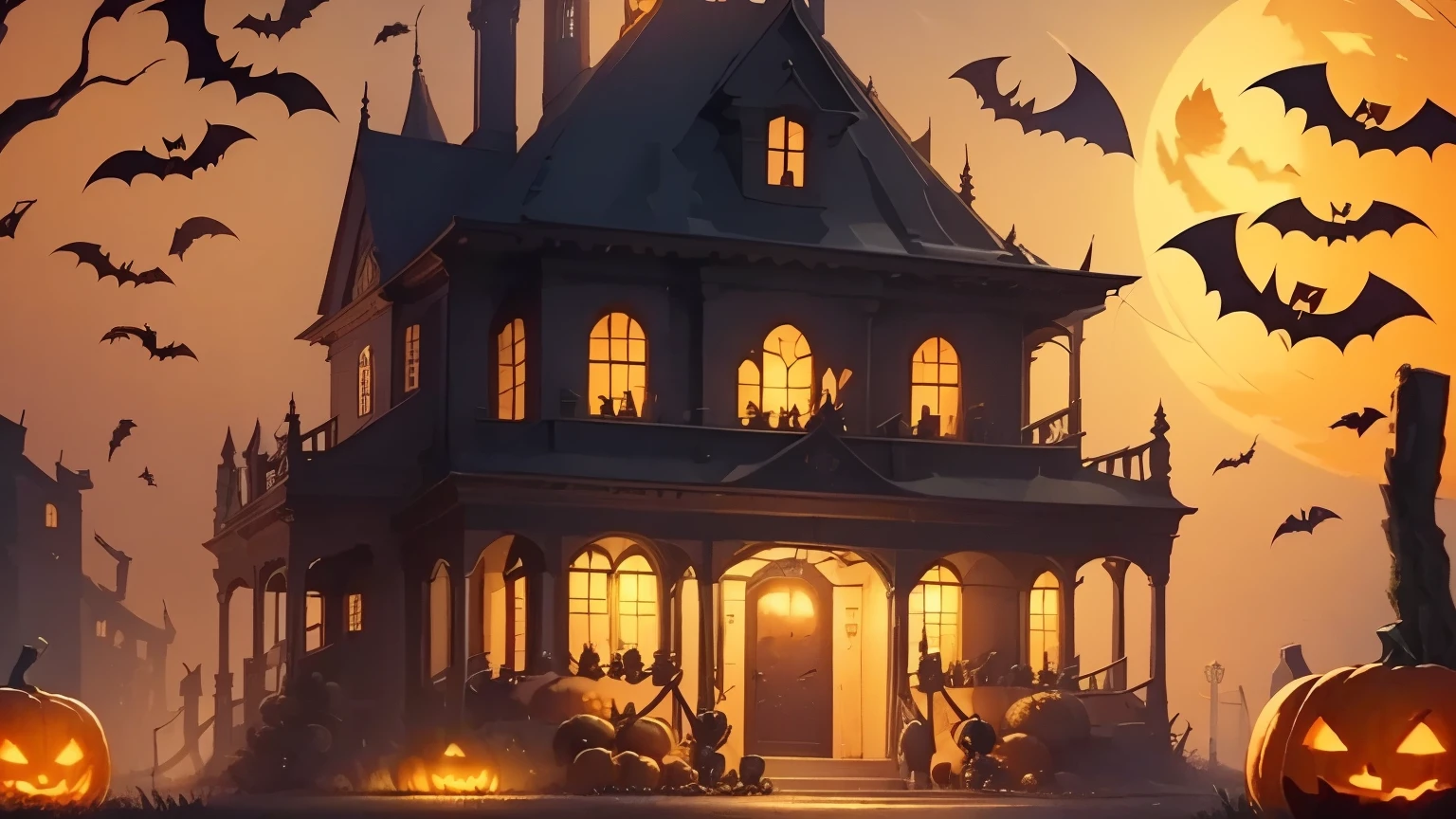 background for youtube video cover with Halloween, trick or treat theme