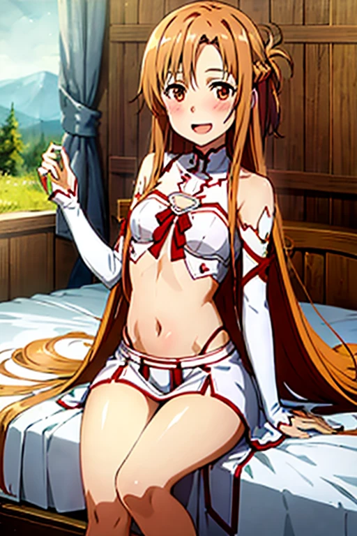 {asuna yuuki(sword art online)}, 1girl, masterpiece, large Breasts、top-quality、NSFW, {fullnude}、{{}}, Underwear, naked,((lingerie)), lovejuice, {roach in }, {Metamorphosis}、