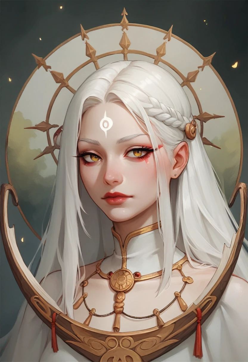 a close up of a woman with white hair and a white mask, beautiful character painting, guweiz, artwork in the style of guweiz, white haired deity, by Yang J, epic exquisite character art, stunning character art, by Fan Qi, by Wuzhun Shifan, guweiz on pixiv artstation