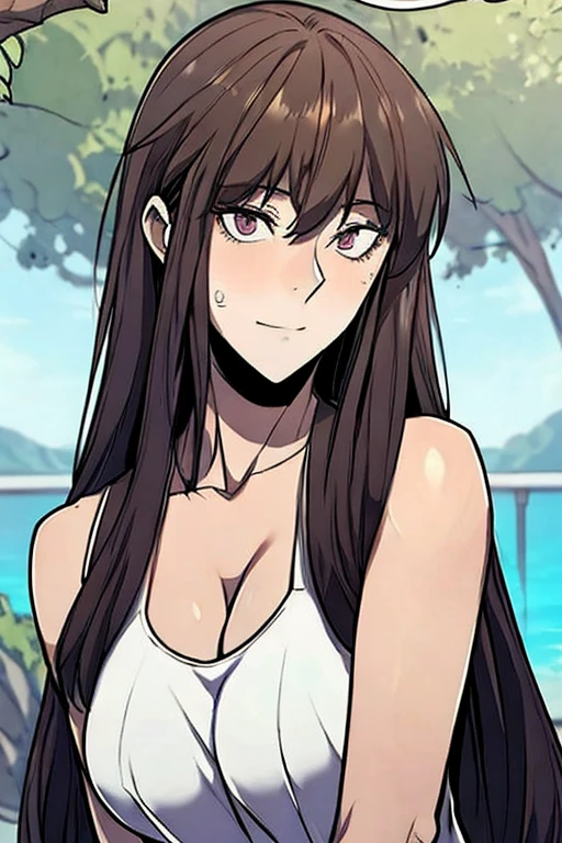 (masterpiece),mediumboobs, best quality, expressive eyes, perfect face,long hair, expressive eyes, perfect face, black hair,revealing sexy black swimsuit, 