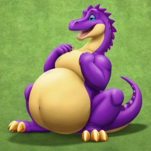 Feral, female, Macro, spyro, ((thick tail bottom)), thick thighs, full body, back, sitting, vore, open mouth, in a forest, ant view