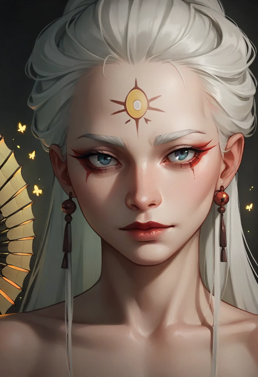 a close up of a woman with white hair and a white mask, beautiful character painting, guweiz, artwork in the style of guweiz, white haired deity, by Yang J, epic exquisite character art, stunning character art, by Fan Qi, by Wuzhun Shifan, guweiz on pixiv artstation