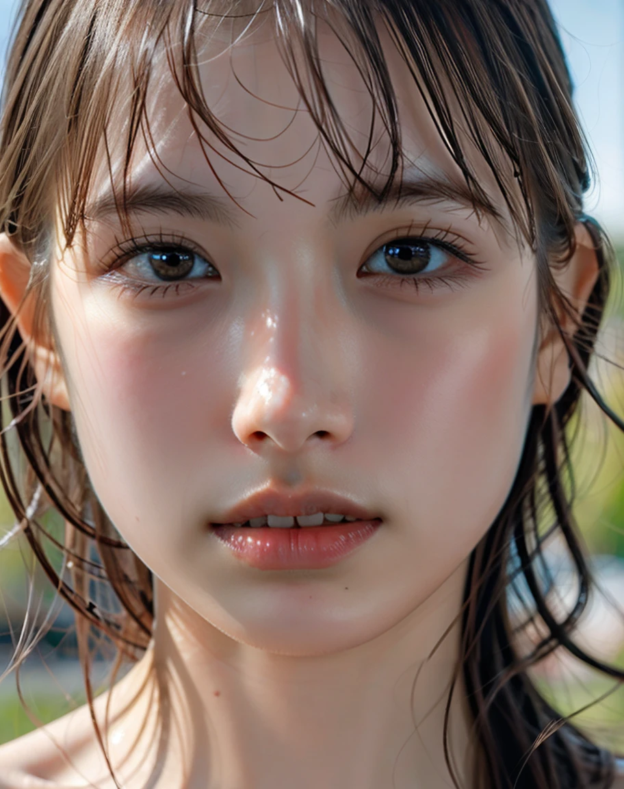 Best Quality,  Face Focus , Soft light,  ultra high resolution, ( photorealistic:1.4),  RAW Photos, { 1 Japanese girl:, Alone},full body, {naked},{ nude},{ nakedの ,cute, (pupil, pupilに光),{{ Double eyelids on both eyes }},{{  long eyelashes }}}, details, (Small breasts),( high resolution details of human skin textures), (Long Hair)