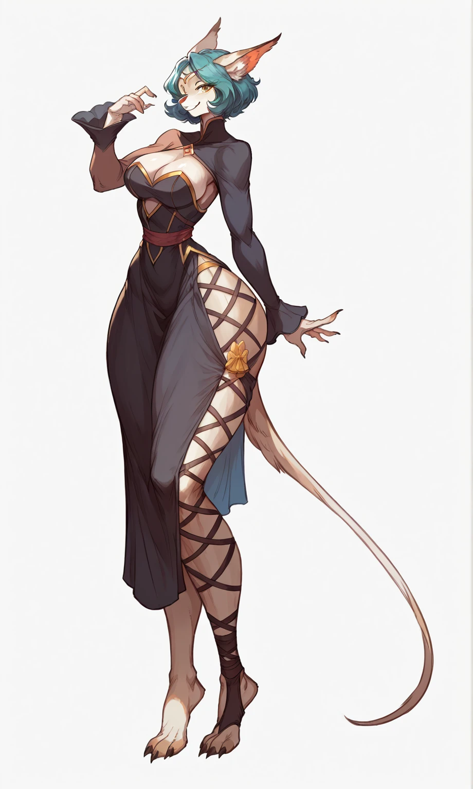 a drawing of a woman with a horned head and tail, detailed full body concept, full body concept, thick outlines, thick lineart, thick black lineart, thick outline, realistic proportions sfw, full body illustration, full body picture, oc commission, heavy outlines, full body portrait of a short!, detailed full body, full body character drawing