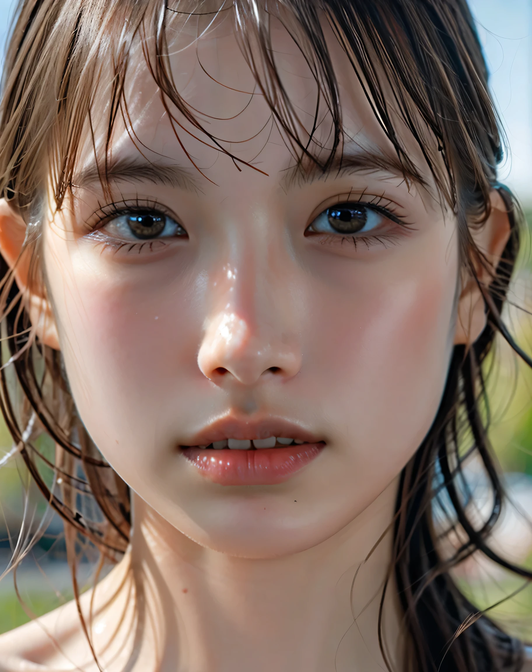 Best Quality,  Face Focus , Soft light,  ultra high resolution, ( photorealistic:1.4),  RAW Photos, { 1 Japanese girl:, Alone},full body, {naked},{ nude},{ nakedの ,cute, (pupil, pupilに光),{{ Double eyelids on both eyes }},{{  long eyelashes }}}, details, (Small breasts),( high resolution details of human skin textures), (Long Hair)