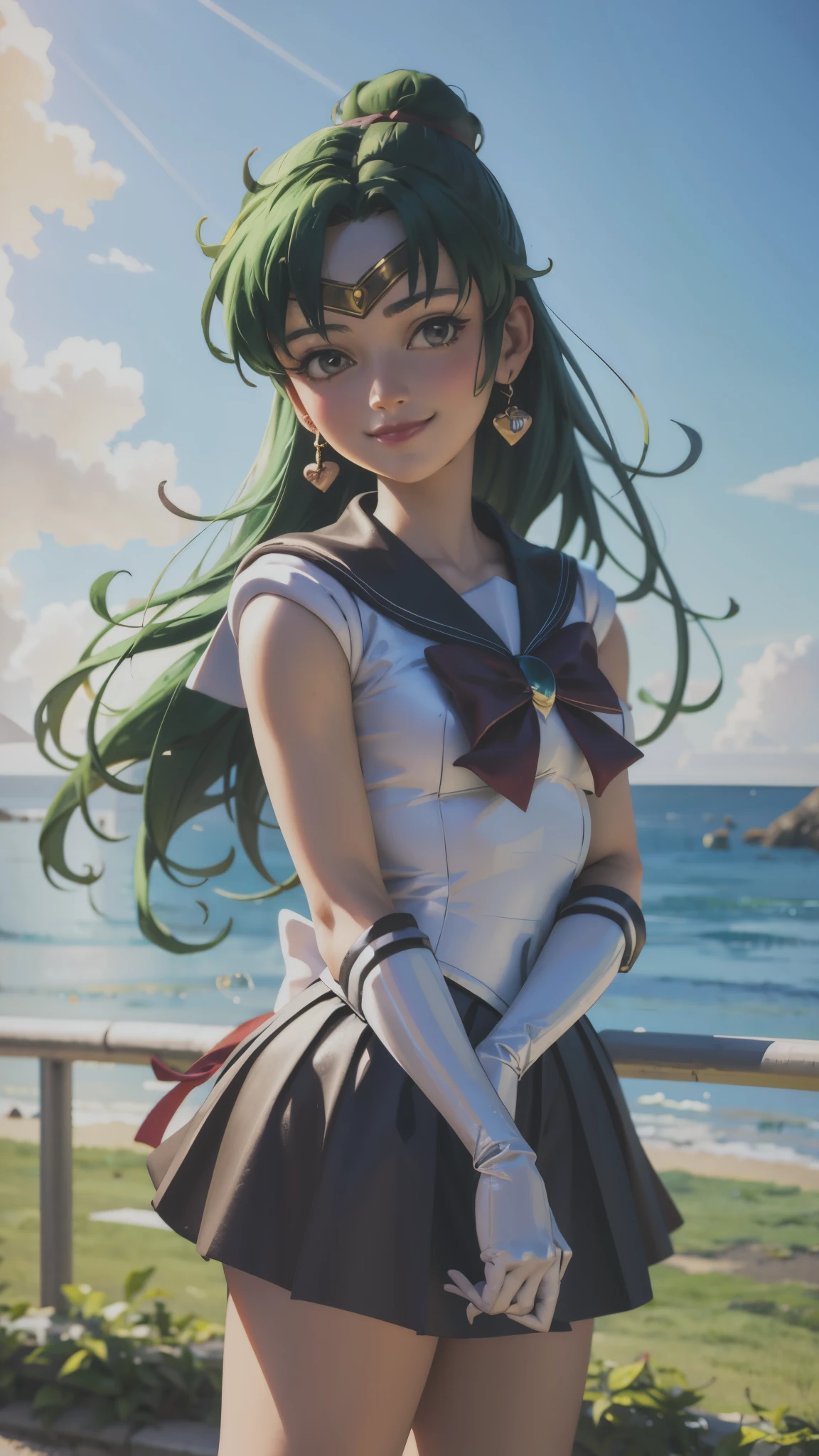 Sailor_Pluto, smirk ,, (masterpiece, Best Quality, Details:1.3)