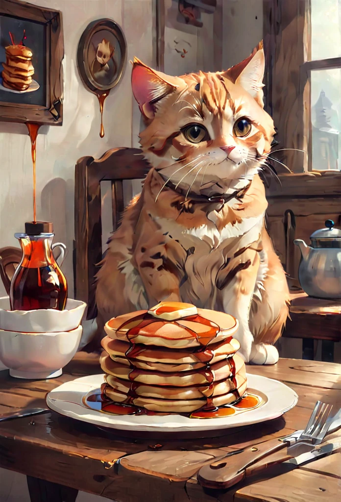 Positiv Clip L
cat, wooden table, stack of pancakes, syrup
Positive Clip G
A cat sits on a wooden table and looks at a stack of pancakes with syrup
Positive Refiner
A cat sits on a wooden table and looks at a stack of pancakes with syrup
---------