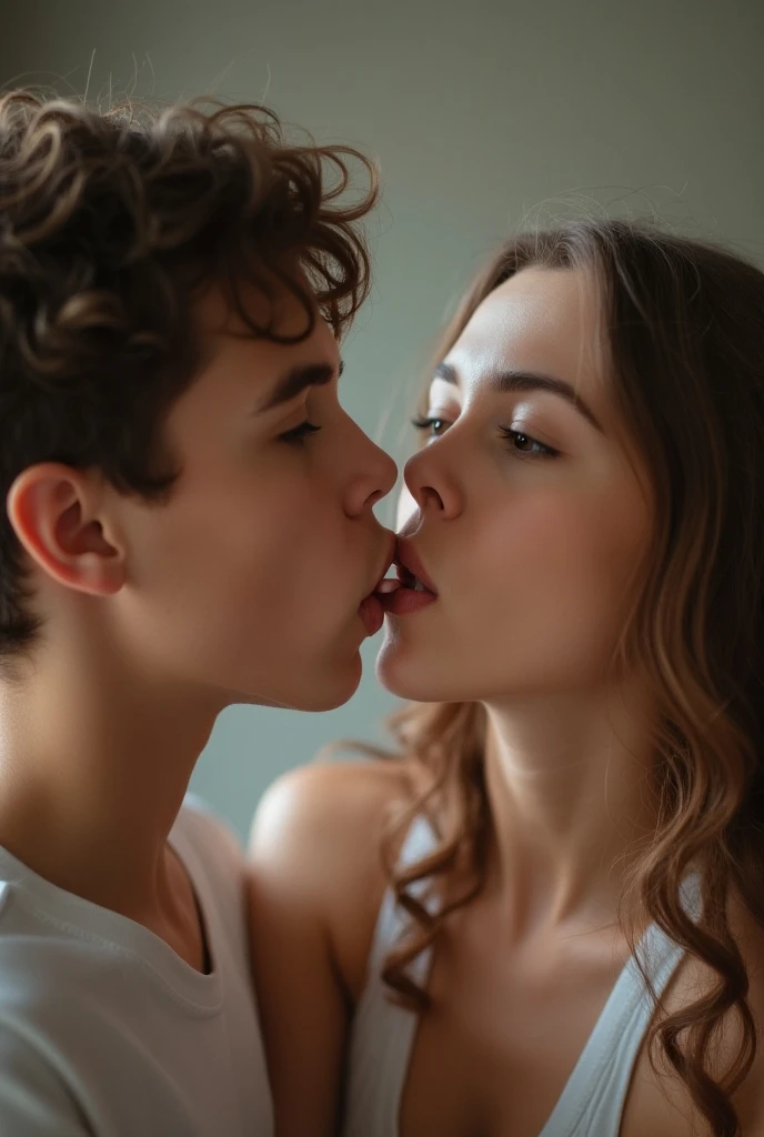 A cute 15 year old girl sucking a man dick with her mouth