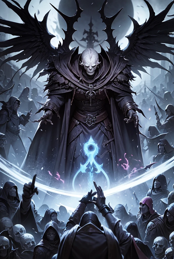 Necromancer leading an army 