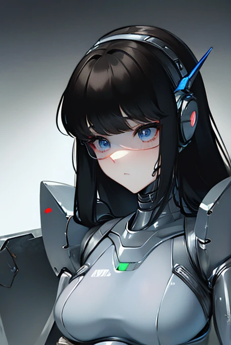 (masterpiece),(Highest quality),(Super detailed),(Best illustrations),(Best Shadow),(Absurd),(Detailed Background),(so beautiful), 16K, 8K, 4K,(Best Shadow),robotization,woman ,big bust,Robot Joint ,Metal skin,Black robot Suit,long hair,a black robot suit that covers the whole body,robot hand,cyber bodysuit,mecha head,(Detailed hands and fingers:1.2),Ball joint robot body,doll joint,beautiful face,beautiful robot girl,robotic eye,robotic hands,(no more human skin),android girl,cyborg girl,F cup, sexy body,(machine made joints:1.2),(machanical limbs:1.1),(blood vessels connected to tubes),(mechanical vertebra attaching to back),(mechanical cervial attaching to neck),no messy picture style,no emotion