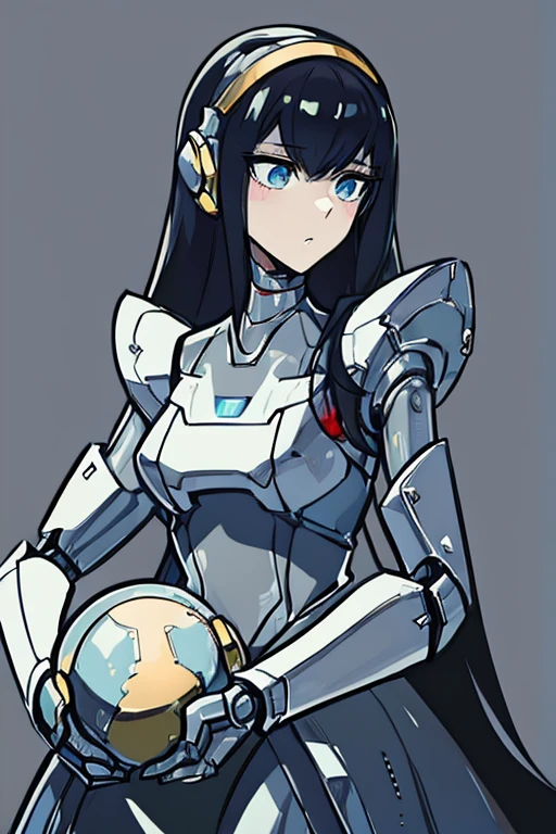 (masterpiece),(Highest quality),(Super detailed),(Best illustrations),(Best Shadow),(Absurd),(Detailed Background),(so beautiful), 16K, 8K, 4K,(Best Shadow),robotization,woman ,big bust,Robot Joint ,Metal skin,Black robot Suit,long hair,a black robot suit that covers the whole body,robot hand,cyber bodysuit,mecha head,(Detailed hands and fingers:1.2),Ball joint robot body,doll joint,beautiful face,beautiful robot girl,robotic eye,robotic hands,(no more human skin),android girl,cyborg girl,F cup, sexy body,(machine made joints:1.2),(machanical limbs:1.1),(blood vessels connected to tubes),(mechanical vertebra attaching to back),(mechanical cervial attaching to neck),no messy picture style,no emotion,tech control,makise kurisu