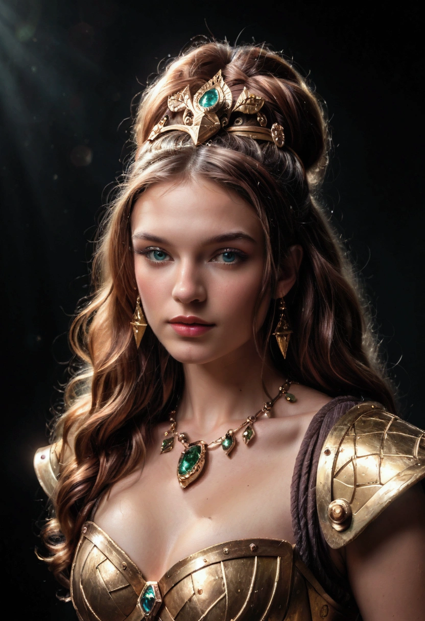 Witness the delicate allure of "Ephemeral Elegance" as the enchantress dons a provocative yet intricately designed armor. Photorealistic precision captures the ethereal beauty of her attire, allowing viewers to explore the delicate dance between exposure and mystery.