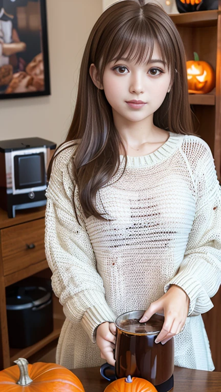 ((masterpiece:1.4, best quality)), (1girl), (perfect anatomy), BREAK,
wearing aran sweater, cute girl, (messy hair), (light orange eyes),
small breasts, contrapposto,