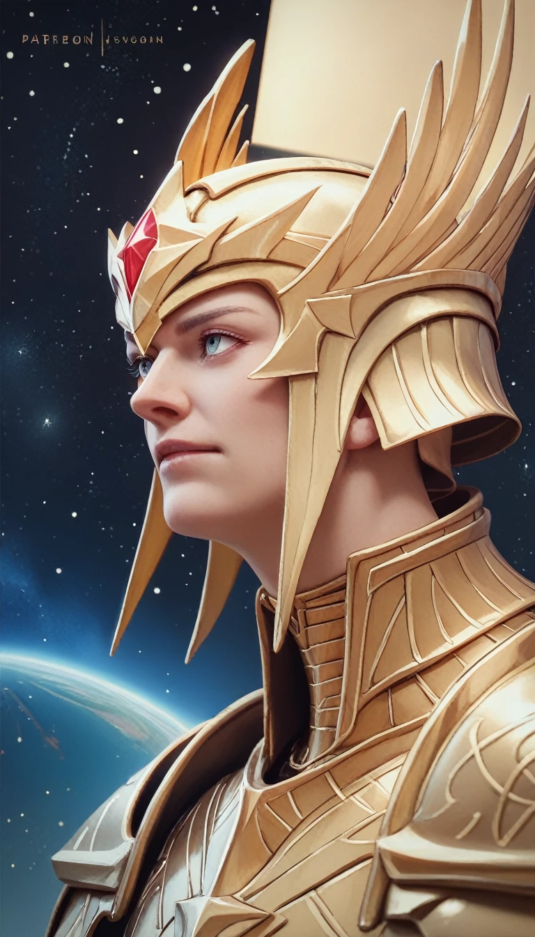 Saint Seiya,Gold Armor,movie light,ralistic,highly detailed,bright, universe, nebula, detailed, hyper realistic, clean background trending, bright background, high on details,8k --niji 5 --style expressive --s 400