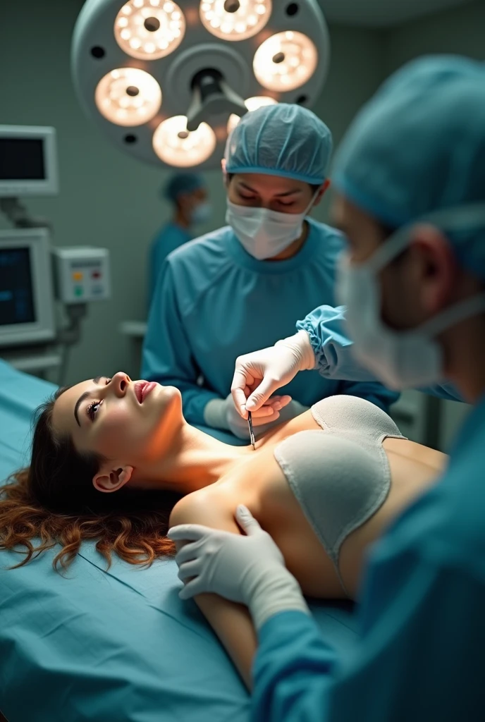 Homme torse nu qui a des gants de médecin sert une femme très fort