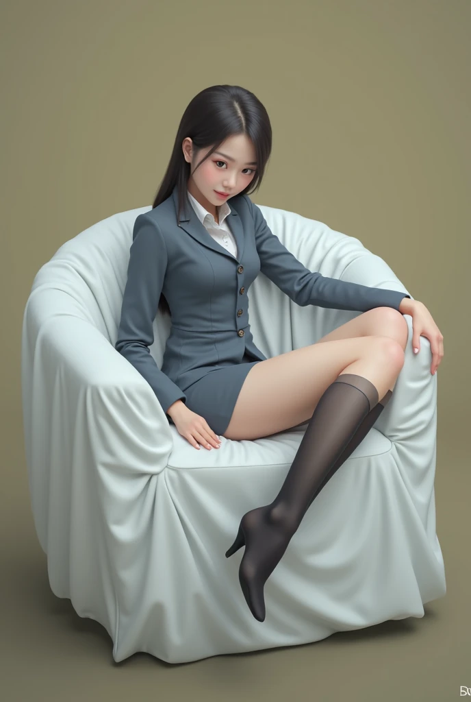 ulzzang-6500-v1.1, (raw photo:1.2), (photorealistic:1.4), beautiful detailed girl, very detailed eyes and face, beautiful detailed eyes, ridiculous, incredibly ridiculous, huge file size, super detailed, high resolution, very detailed, best quality, masterpiece, kemomimi, ((Japanese girls' high school uniform)), illustration, very detailed, CG, unified, 8k wallpaper, amazing, Fine details, masterpiece, best quality, very detailed CG uniform 8k wallpaper, light on face, cinematic lighting, 1girl, 16 years old, ((no panties)), ((dynamic pose))), (camel toe), (half), (pantyhose), (knee-bending leg sitting))