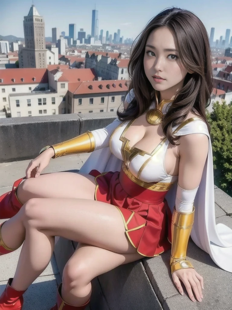 Supergirl, above the city, preparing for battle, detailed artistic photography, beautiful detailed face, dreamy, glowing, backlit, glamour, glow, shadows, oil on canvas, brush strokes, soft, ultra high definition, 8k, unreal engine 5, ultra focus sharp, artgerm, loish, sf, intricate art masterpiece, menacing, matte paint movie poster, golden ratio, trends in cgsociety, intricate, epic, highly detailed, vibrant, production cinematic character rendering, quality model ultra high, huge , nsfw