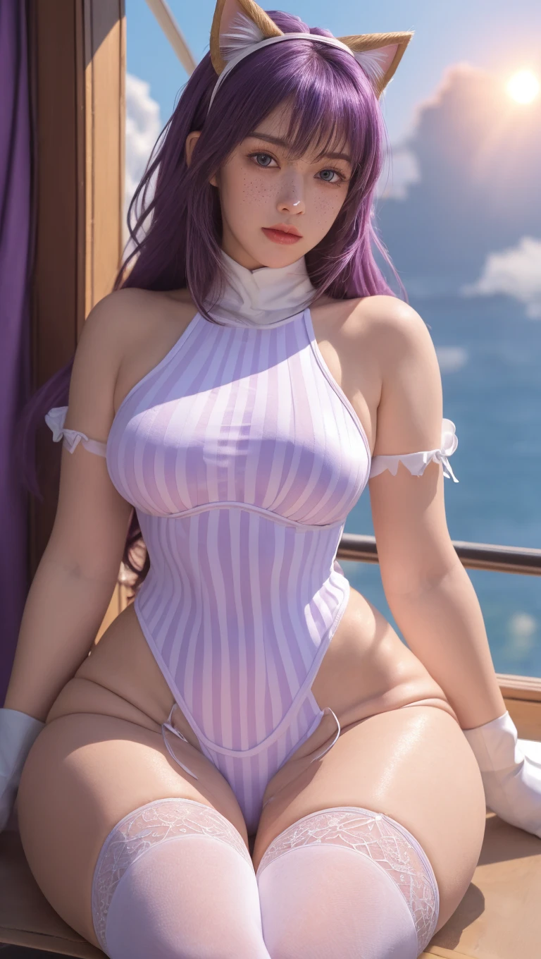 a close up of a woman in a white dress and purple hair, seductive anime girl, beautiful alluring anime woman, anime goddess, 8k high quality detailed art, smooth anime cg art, beautiful anime woman, beautiful anime girl, detailed digital anime art, guweiz, beautiful anime girl squatting, artwork in the style of guweiz