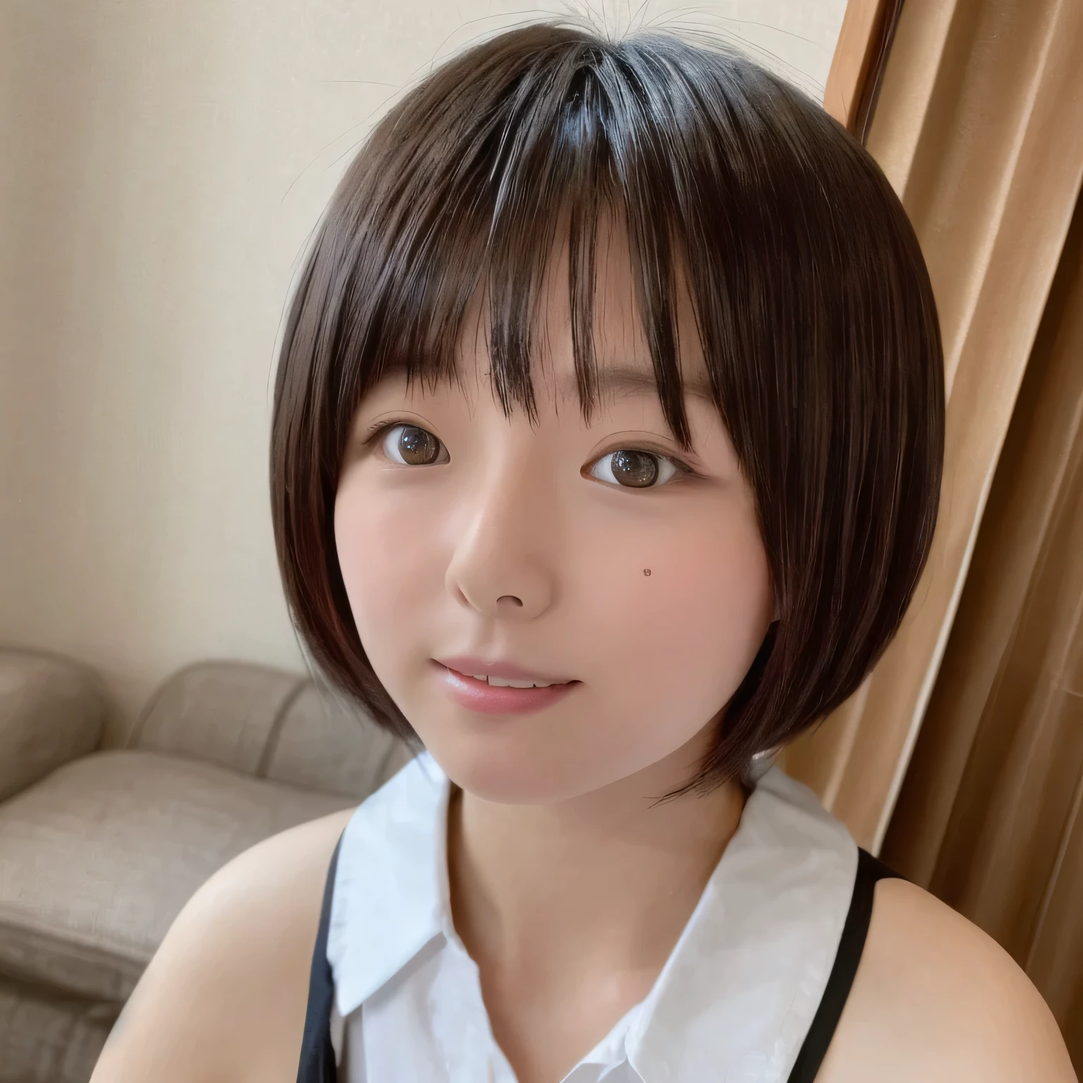 (Best Quality:1.5), One Girl, Alone, short hair, Round face, Japanese,