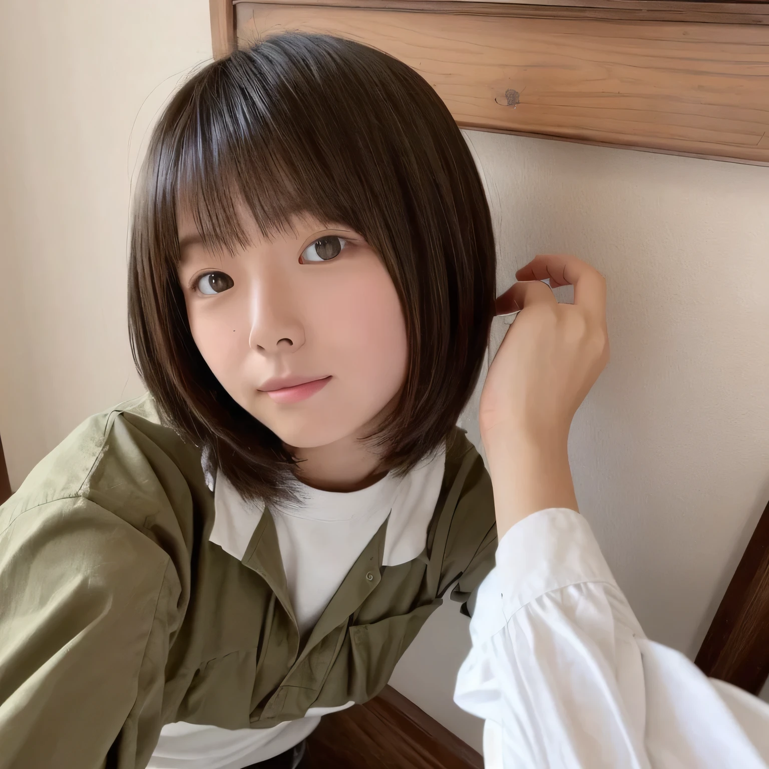 (Best Quality:1.5), One Girl, Alone, short hair, Round face, Japanese,