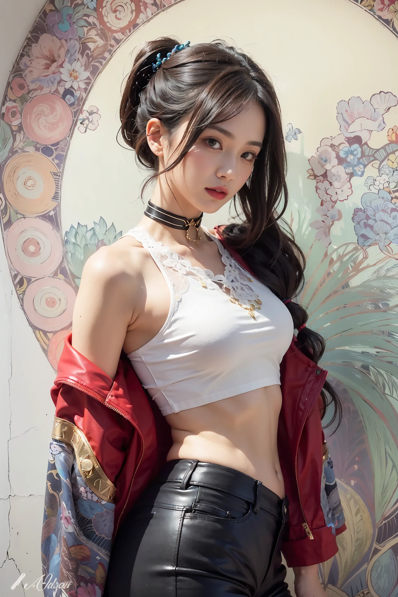 (Random Porn Poses),(Random Hairstyles),(Best image quality,(8k),Ultra-realistic,最high quality, high quality, High resolution, high quality,Attention to detail,Beautiful details,Fine details,Highly detailed CG,Detailed Texture,Realistic facial expressions,masterpiece,in front),See throughブラ,tight,stockings,Pink Hair, Shorts, (((Tight waist))), ((Big Breasts)),(See through),(((He has many tattoos all over his body)),Soaking wet,Revealing clothing，photo shoot, , Strong design sense,Delicate skin, High quality texture, Glare Backlight, Professional Studio Lighting，Pink Hair，Tight waist