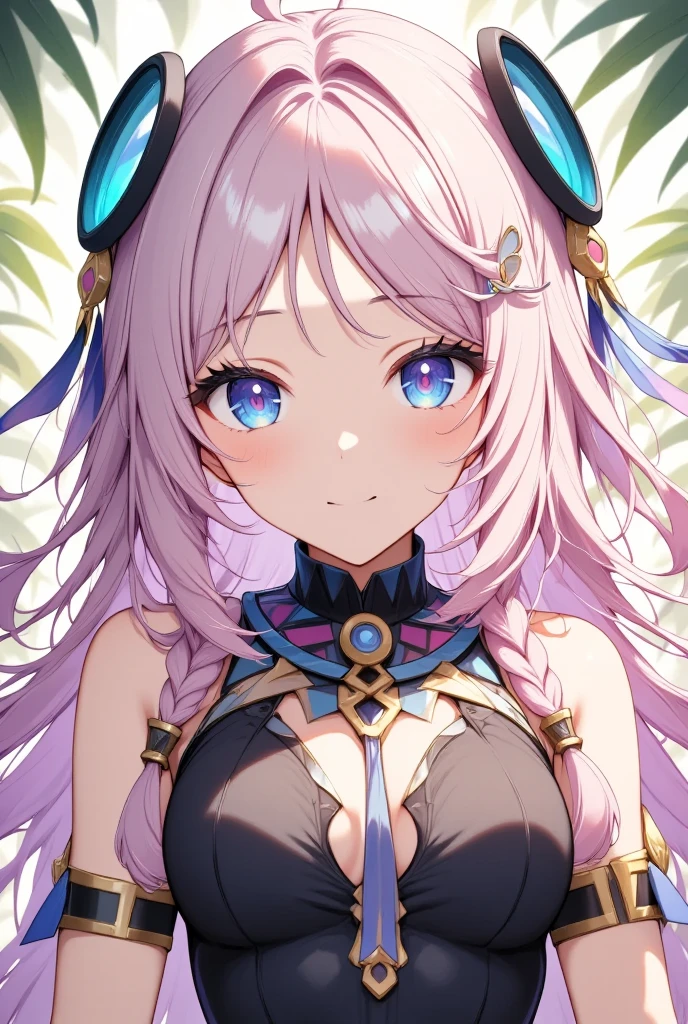 (masterpiece, Best Quality:1.2),  1 girl, Alone、 they're reading ,Citlali,Expressionless、 Pink Hair,  Split Bangs ,  very long hair, Let your hair down,  Had,  Hair Ornament, ( FACIAL MARK),  blue eyes ,(Pink Eyes), Tribal clothing,Loin cloth, glowing eyes, ,   beautiful details ,  HYPER DETAIL , masterpiece, Best Quality, bright,  Hair Ornament,  FACIAL MARK,  they're reading